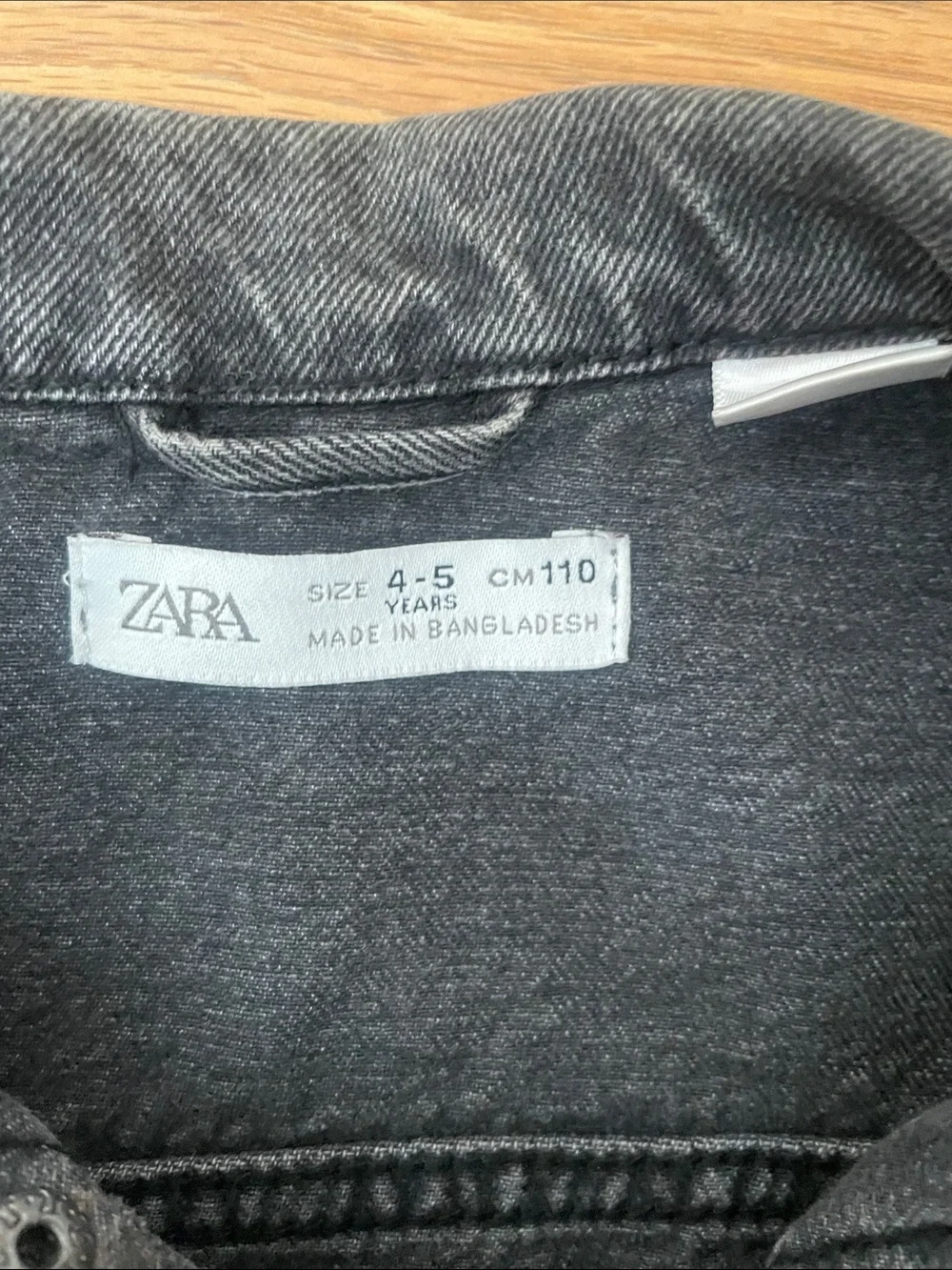 Zara Men’s Washed Black Denim Jacket